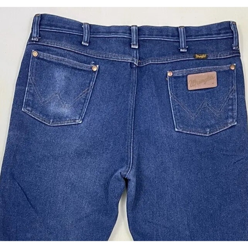 VTG Wrangler 937STR Jeans Actual 35x32 Straight Denim Cowboy Western Made In USA